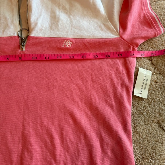 Aeropostale NWT Pink White Colorblock Polo Golf Dress Short Sleeve Casual Medium - Picture 6 of 8